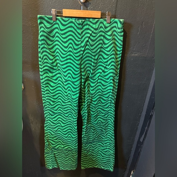 Wild Fable Green and Dark green  Patterned Wide Leg Pants - Picture 1 of 3